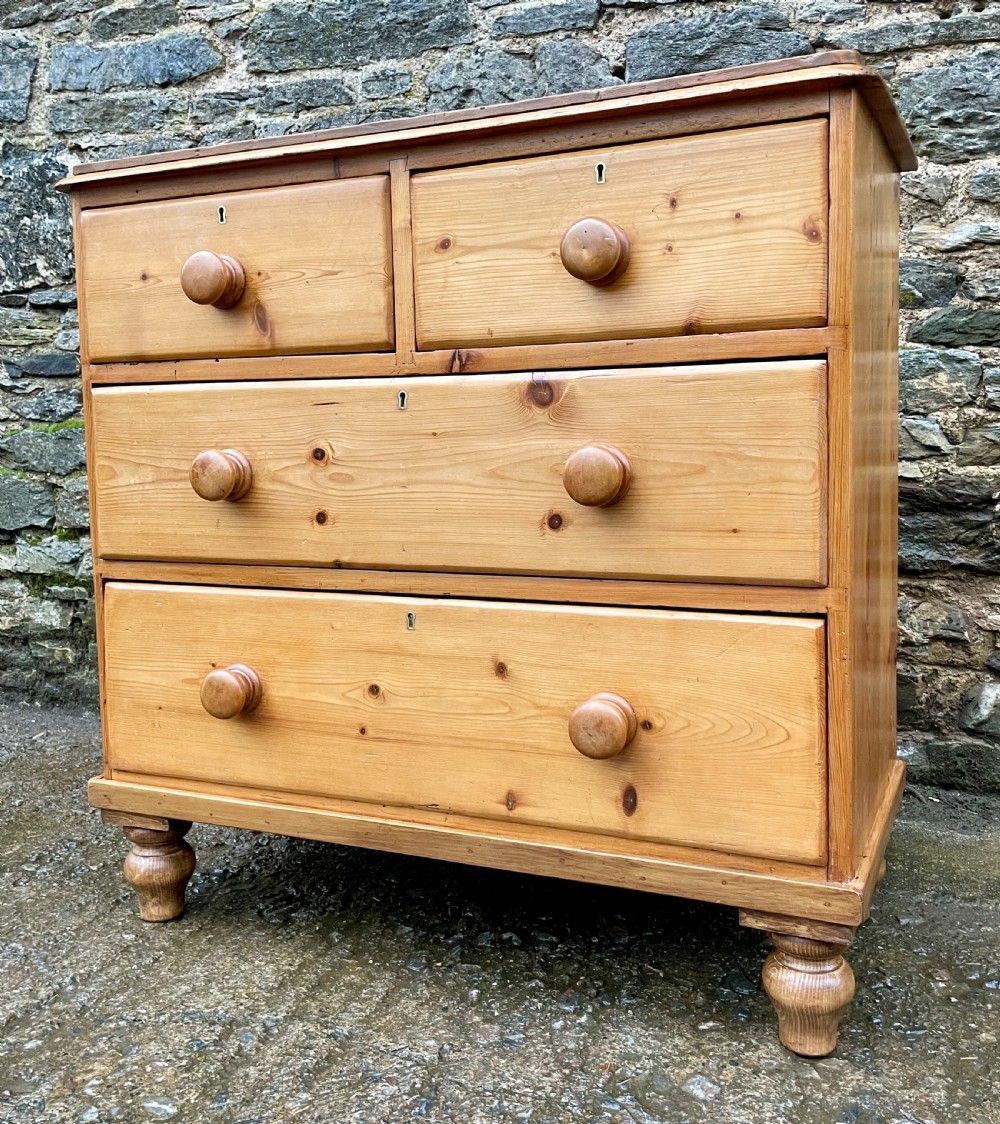 Antique Stripped Pine Chest of Drawers View IV