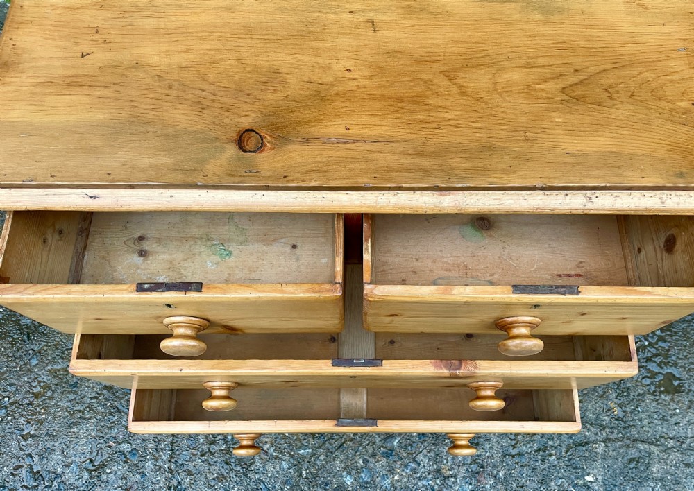 Antique Stripped Pine Chest of Drawers View VII