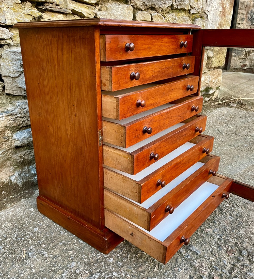 Victorian Pine Collectors Cabinet View VI
