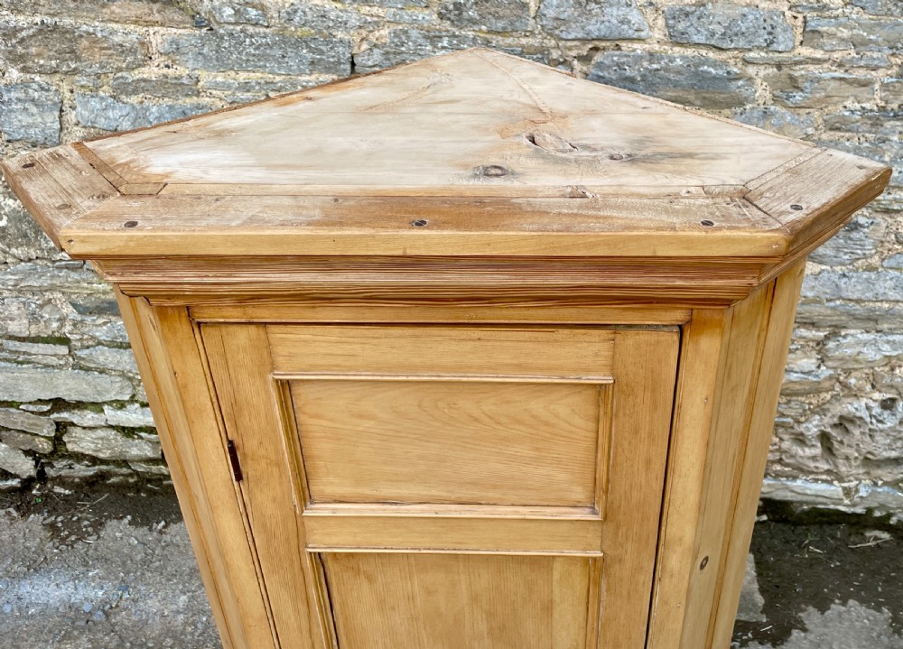Antique Stripped Pine Corner Cupboard View IX