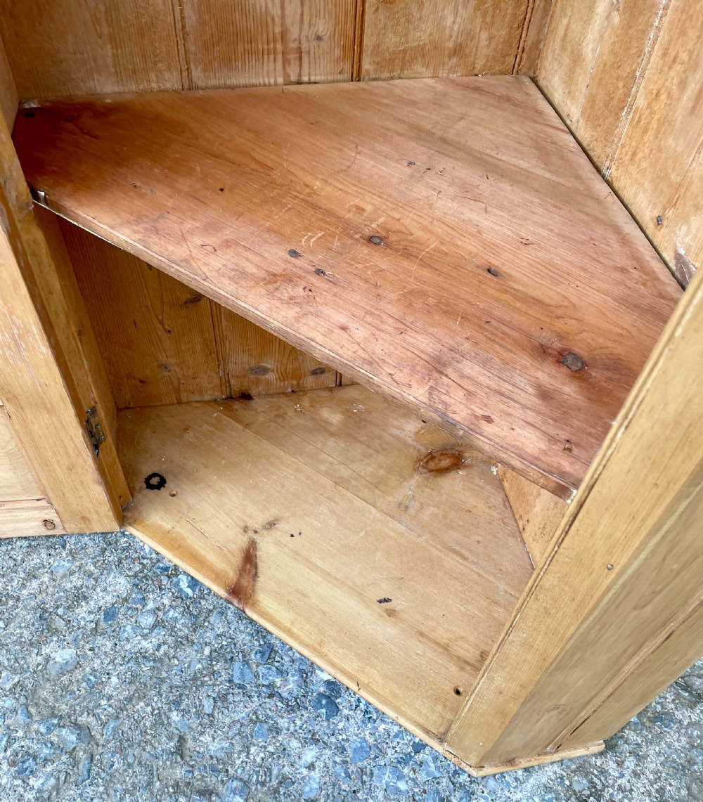 Antique Stripped Pine Corner Cupboard View XIII