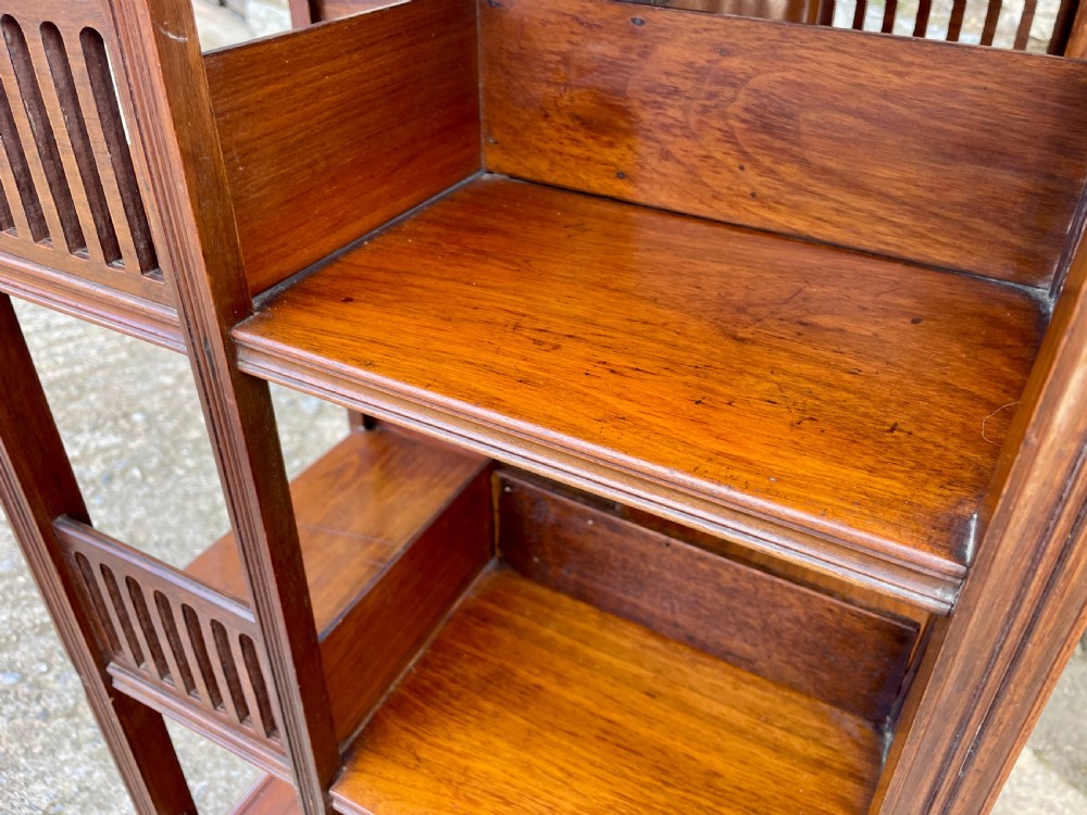 Edwardian Mahogany Revolving Bookcase View IX