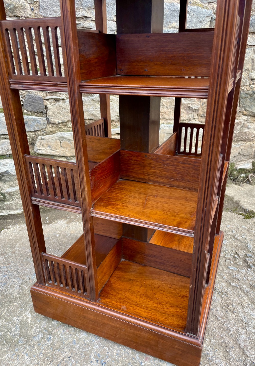 Edwardian Mahogany Revolving Bookcase View XI