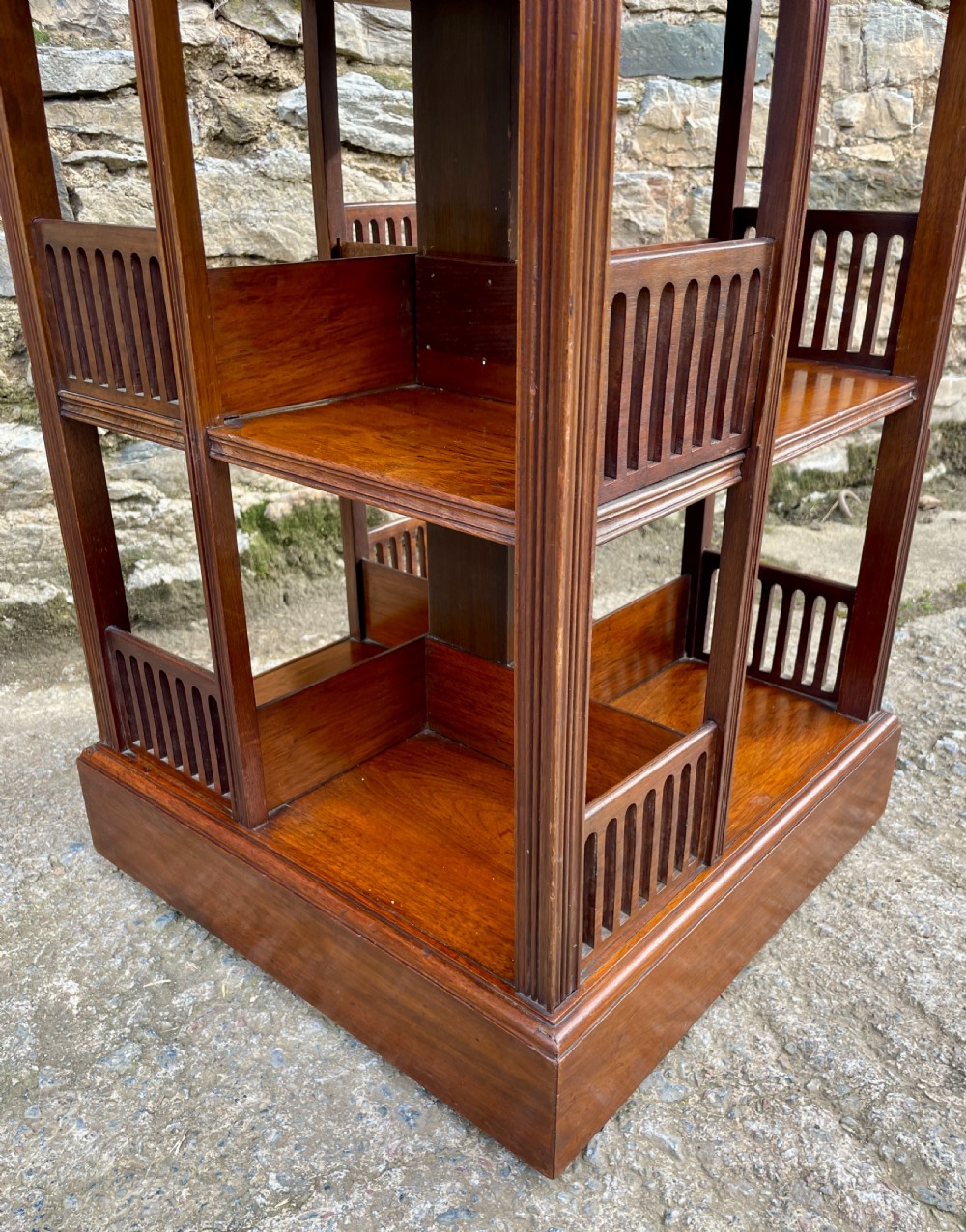 Edwardian Mahogany Revolving Bookcase View XII