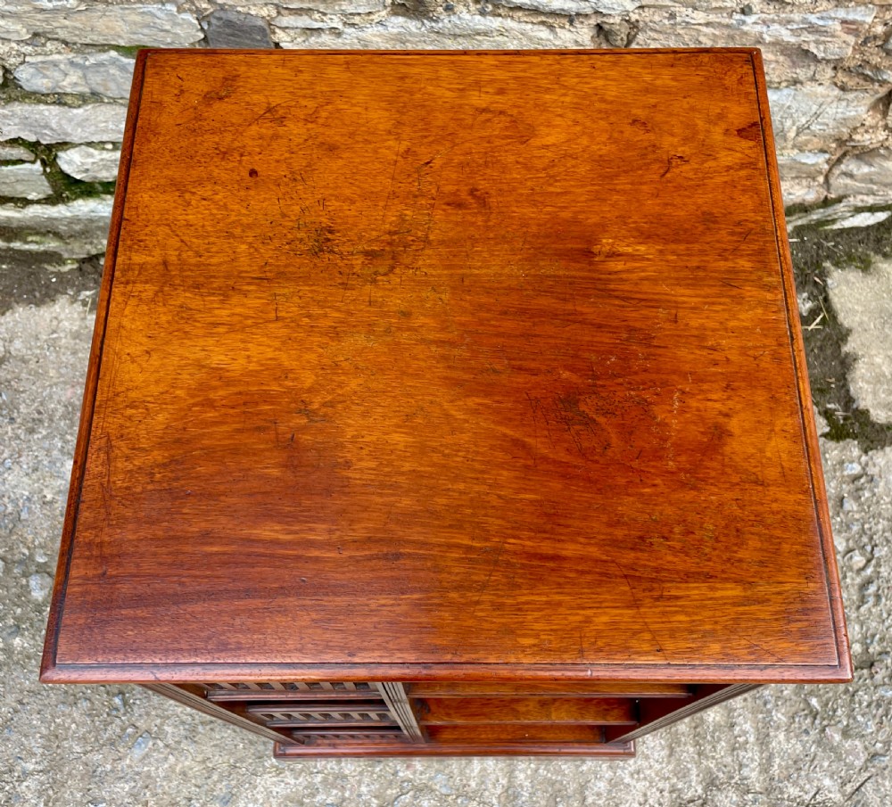 Edwardian Mahogany Revolving Bookcase View XIII