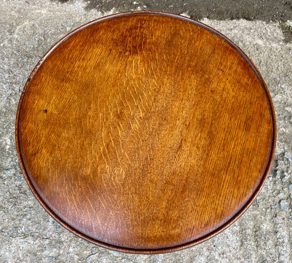 Antique Oak Lazy Susan View III