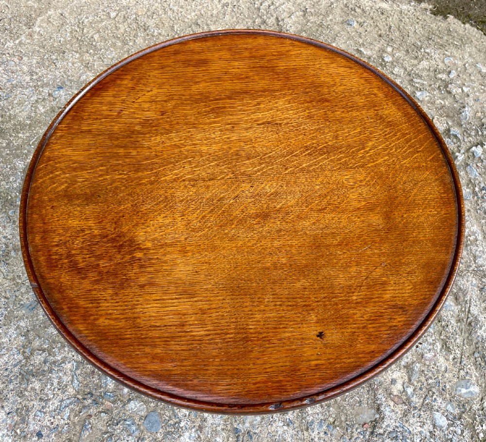 Antique Oak Lazy Susan View VII