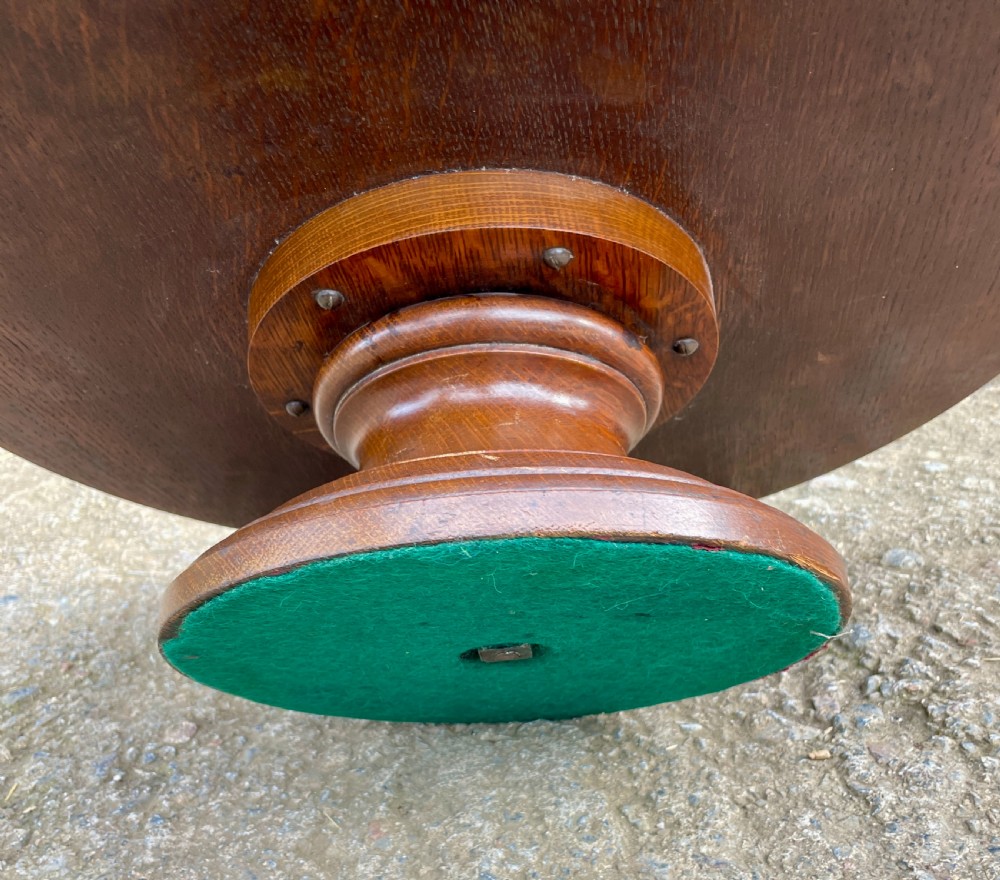 Antique Oak Lazy Susan View IX