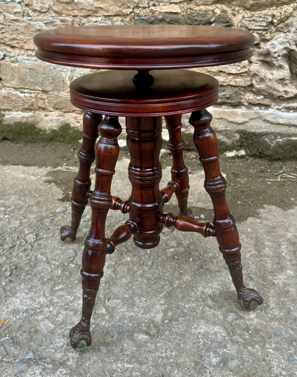 Antique Adjustable Music Stool by Thomas Organ Co View VI
