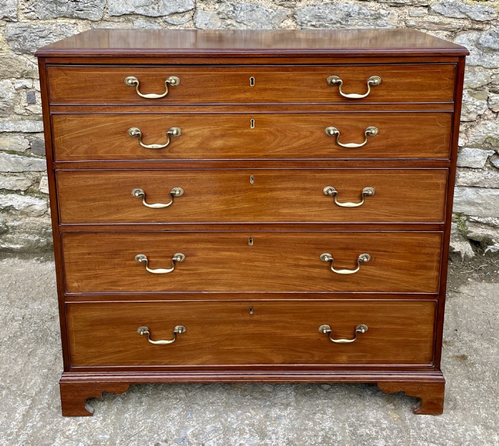 Georgian Mahogany Secrétaire Chest View VI