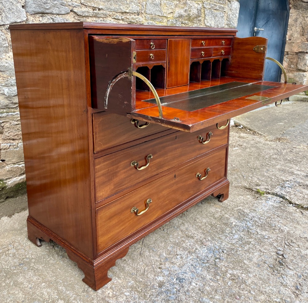 Georgian Mahogany Secrétaire Chest View XII