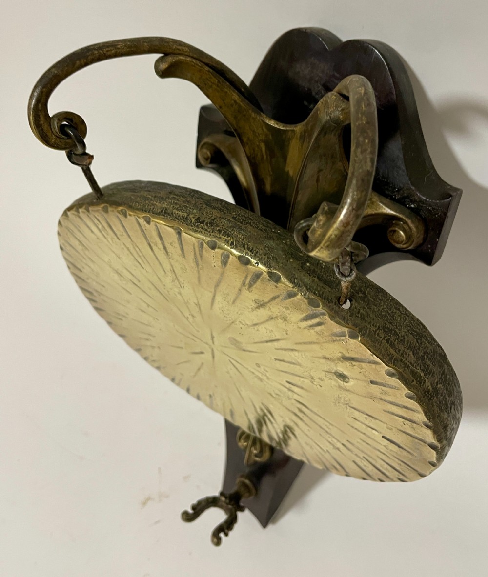 Antique Brass Wall Mounted Dinner Gong View VII