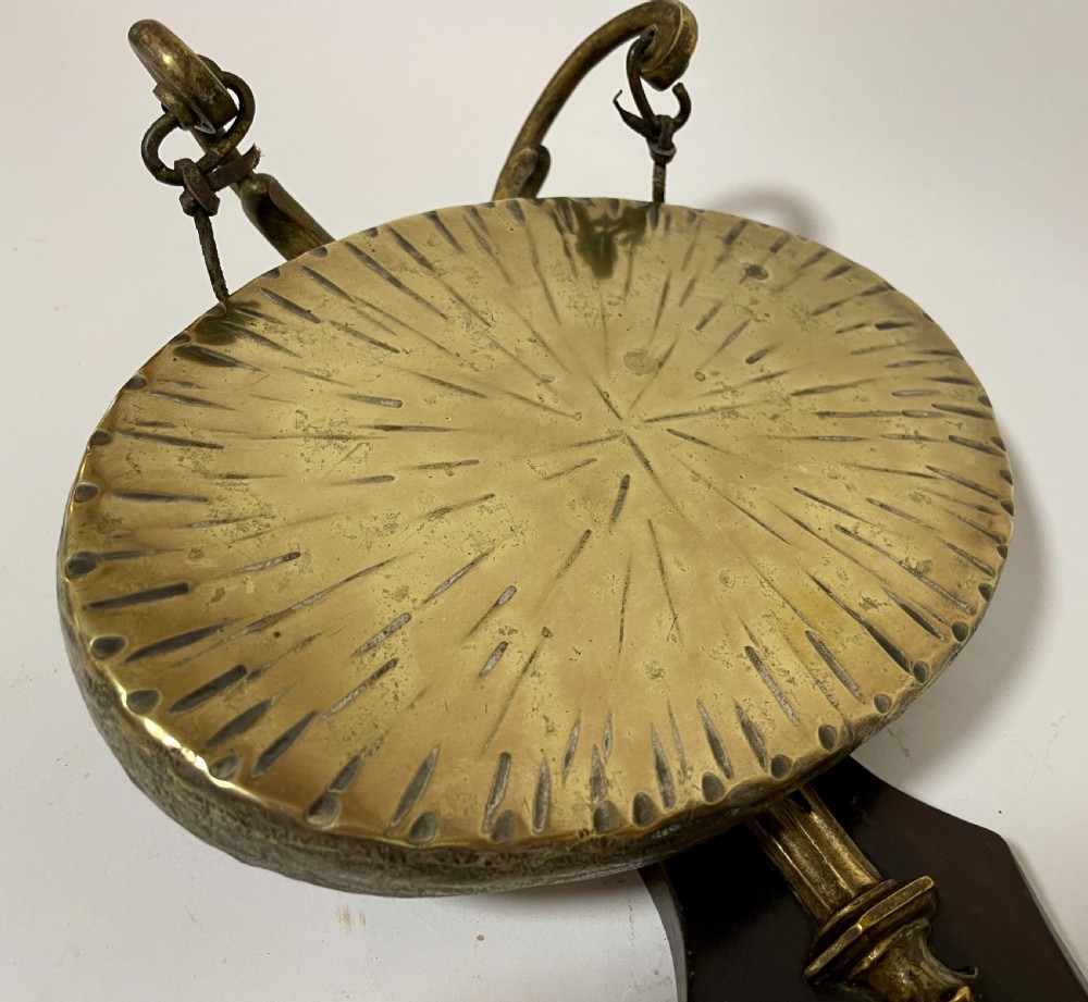 Antique Brass Wall Mounted Dinner Gong View IX