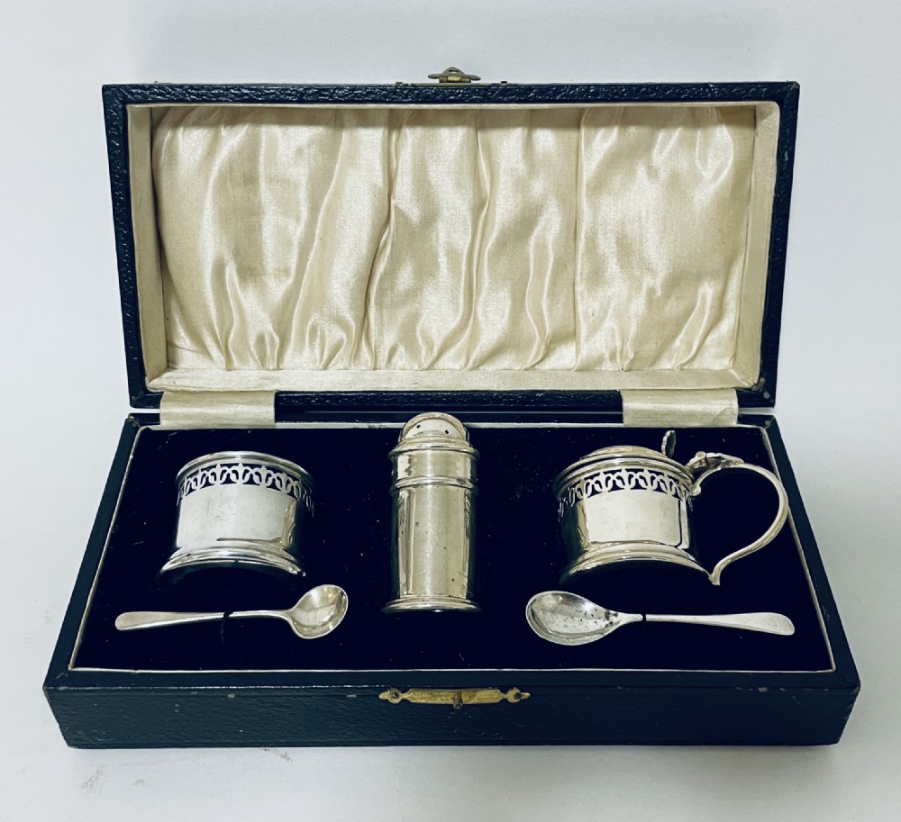 Antique Silver Cruet Set