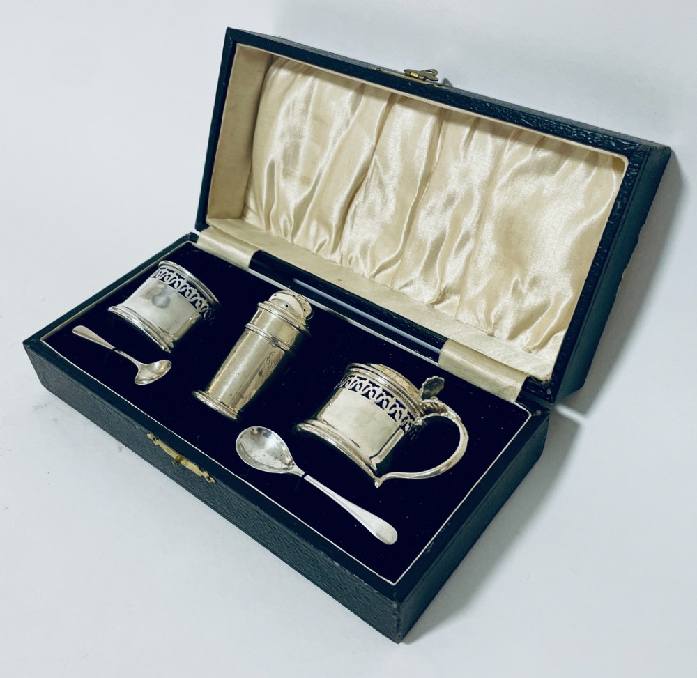 Antique Silver Cruet Set View II