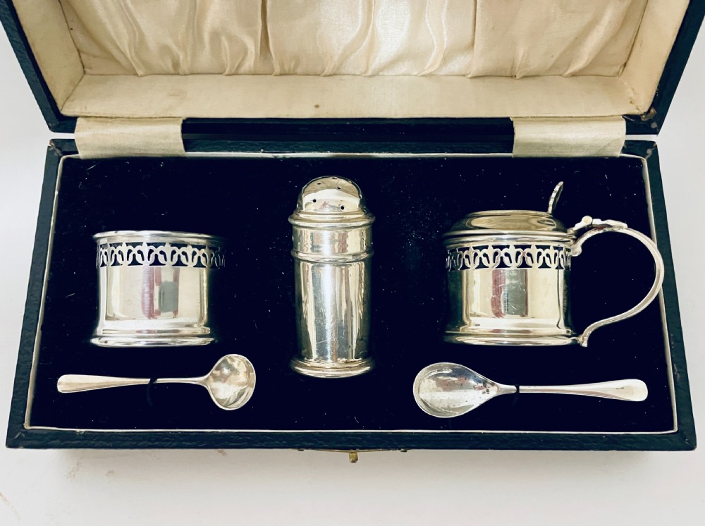 Antique Silver Cruet Set View VIII