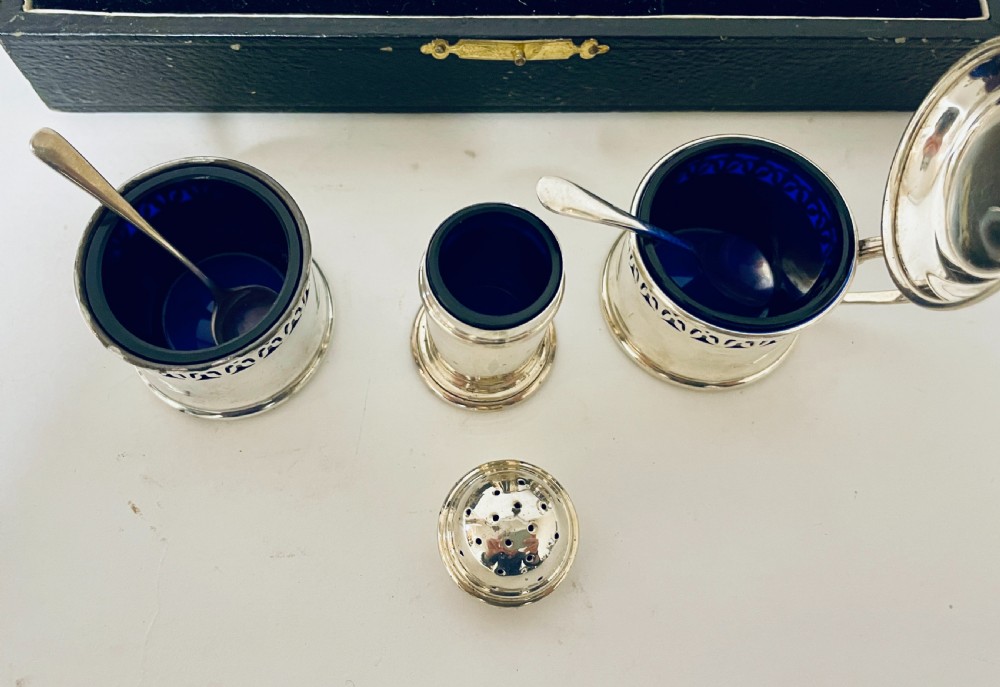 Antique Silver Cruet Set View XIII