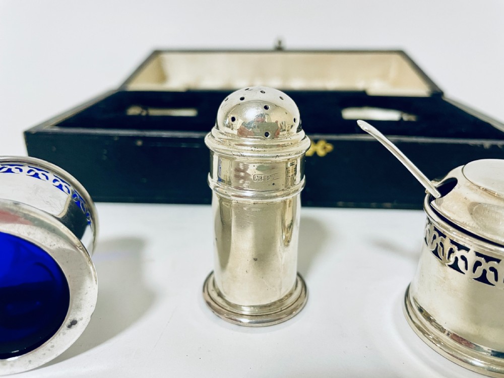 Antique Silver Cruet Set View XIV