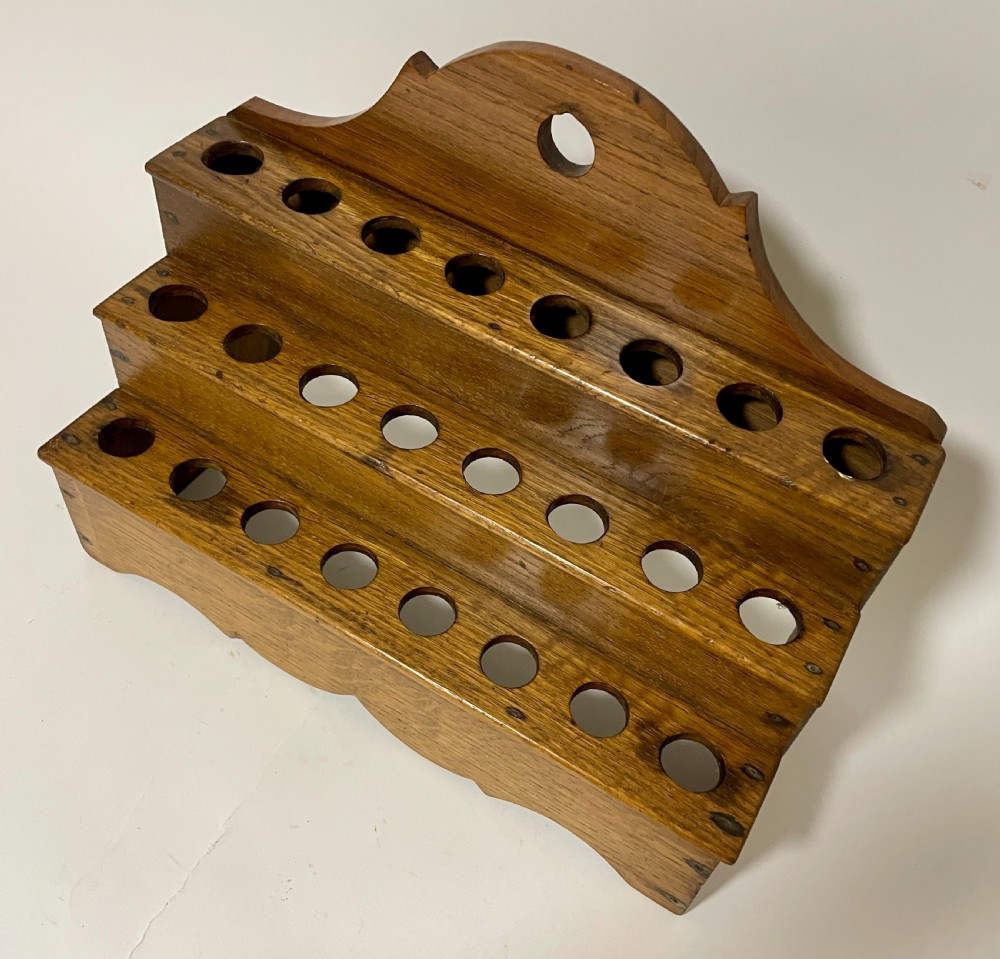 Vintage Oak Spoon or Egg Rack View IV