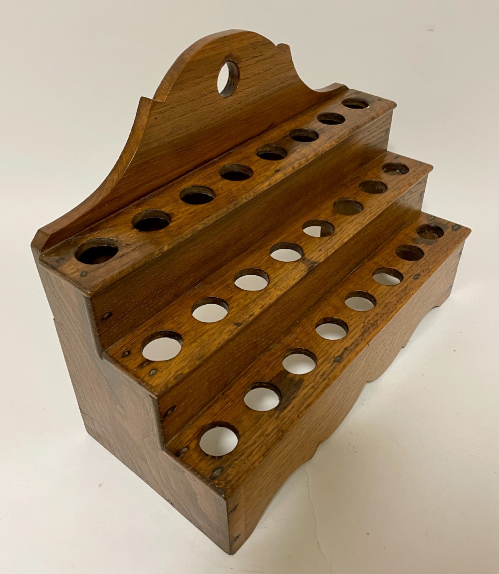 Vintage Oak Spoon or Egg Rack View VIII