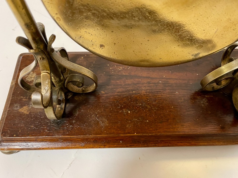 Antique Brass Dinner Gong View XII