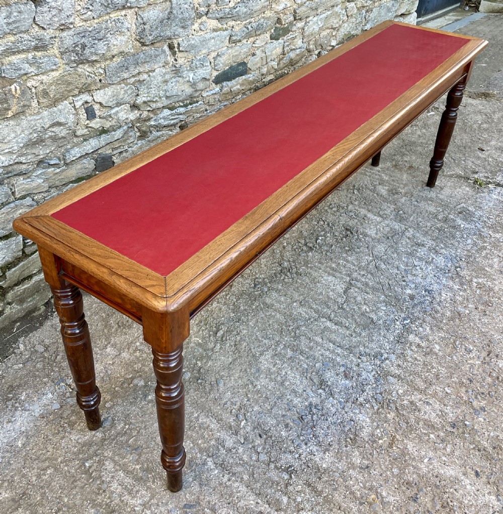 Antique 7ft Narrow Console Reading Table View VI