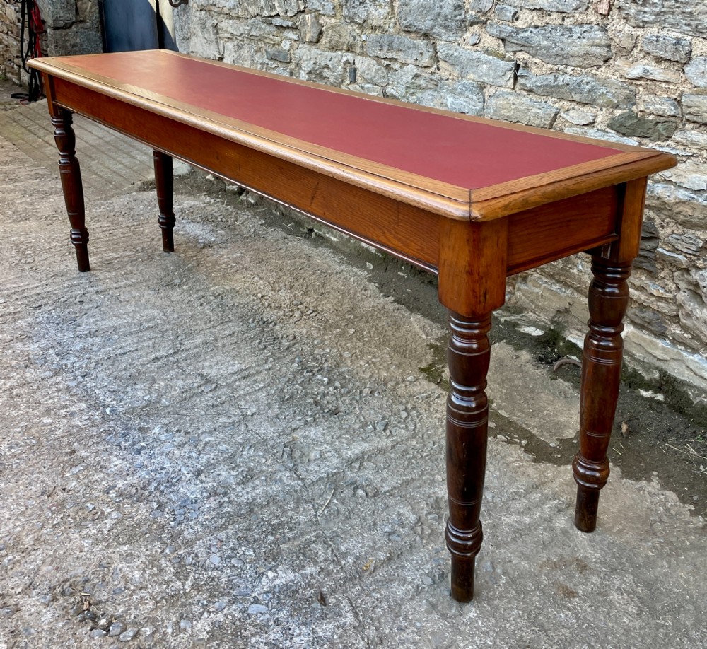 Antique 7ft Narrow Console Reading Table View VII