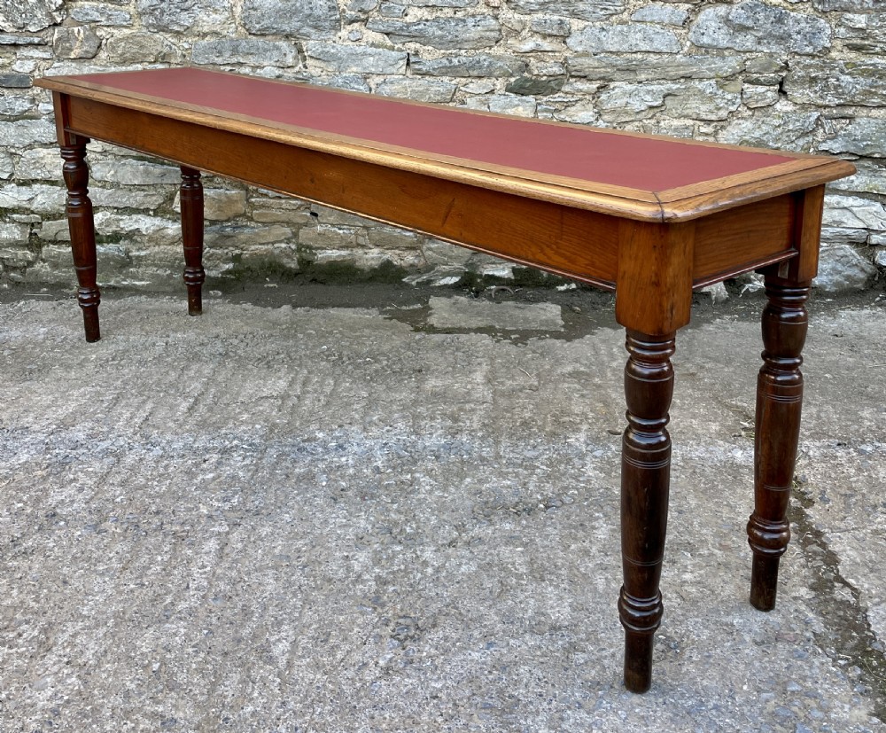 Antique 7ft Narrow Console Reading Table View XIV