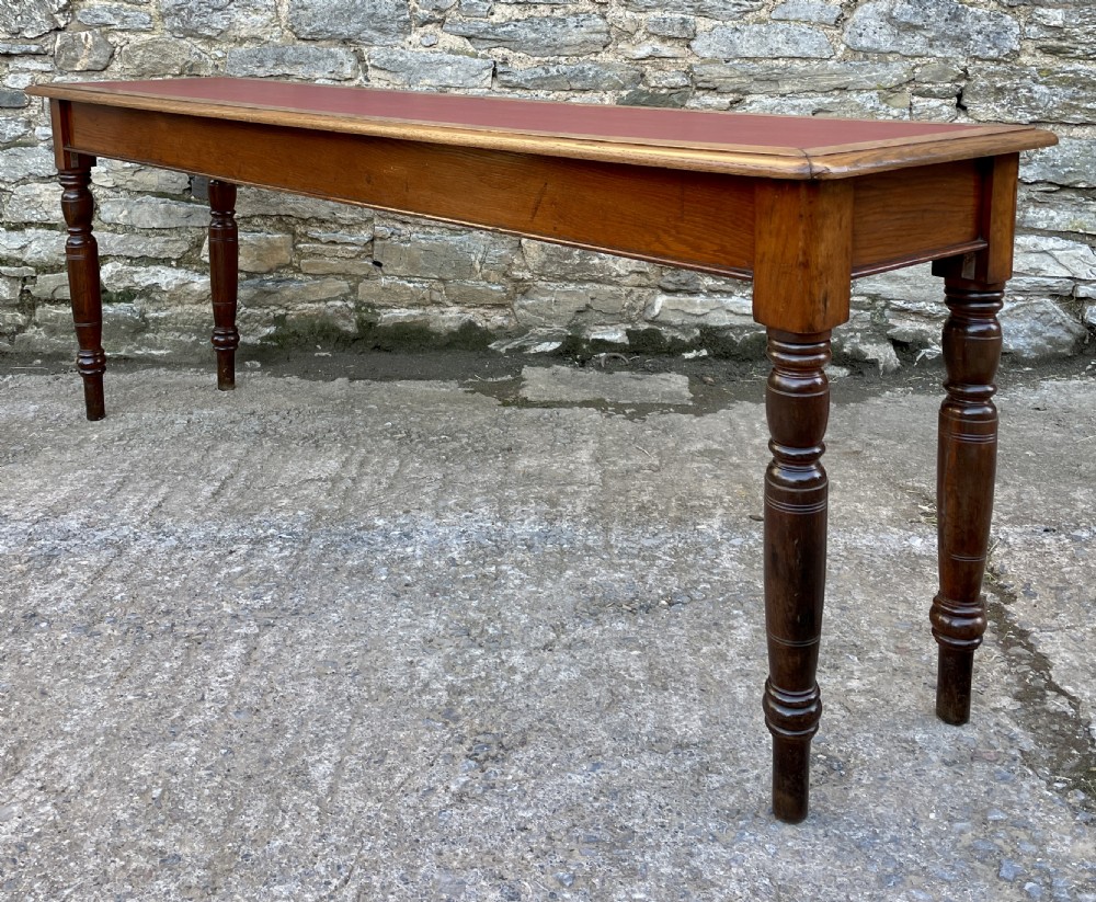 Antique 7ft Narrow Console Reading Table View XVI
