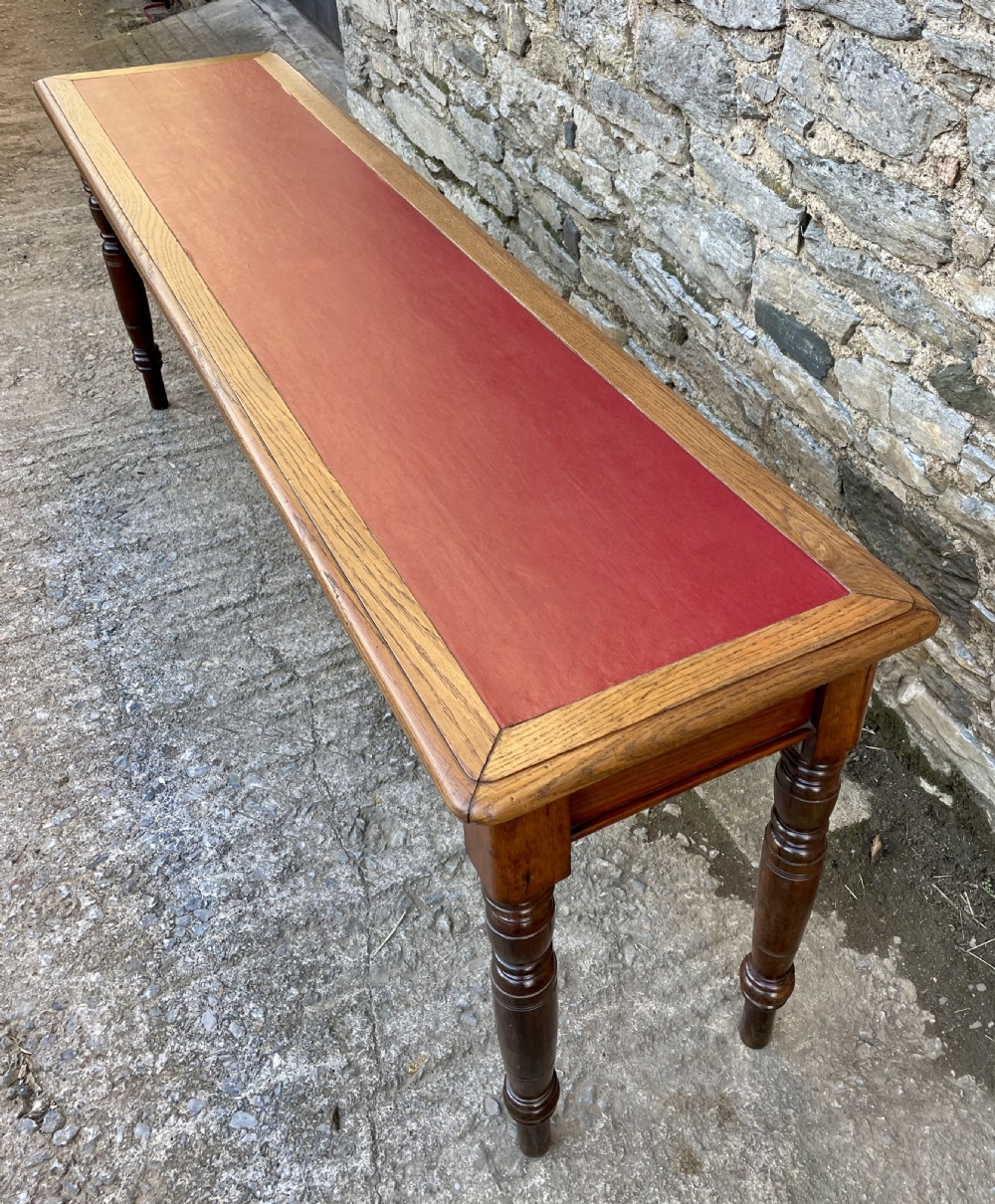 Antique 7ft Narrow Console Reading Table View XIX