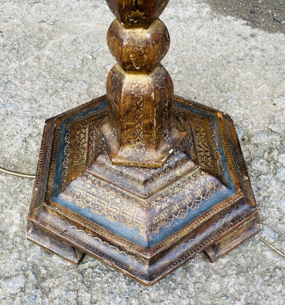 Antique Gilt and Painted Standard Lamp View II