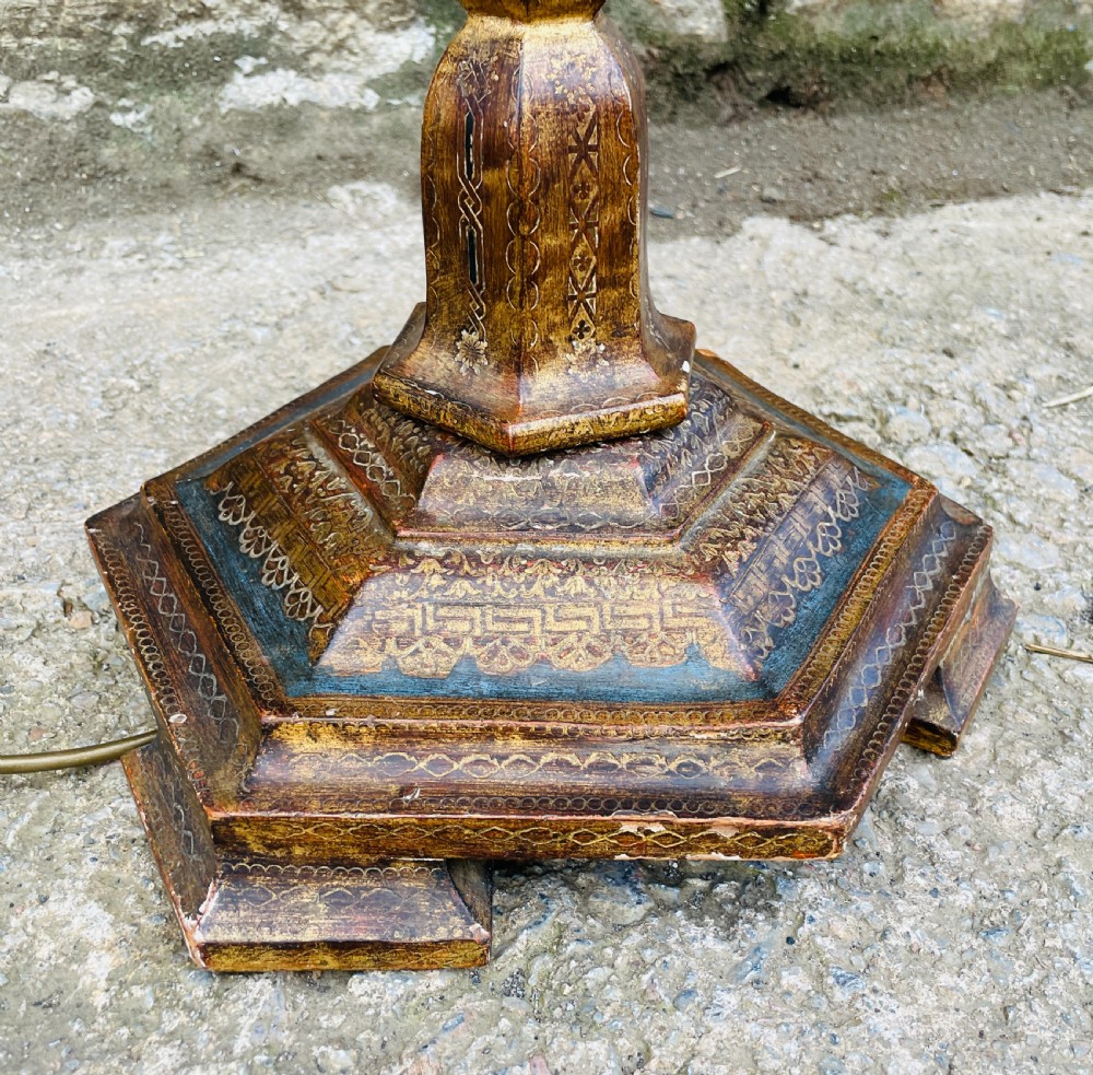 Antique Gilt and Painted Standard Lamp View III