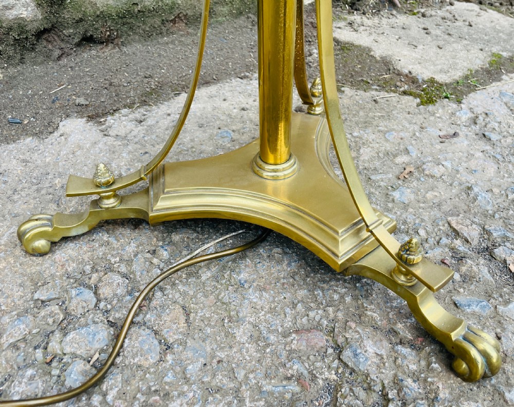 Antique Telescopic Brass Standard Lamp View IV