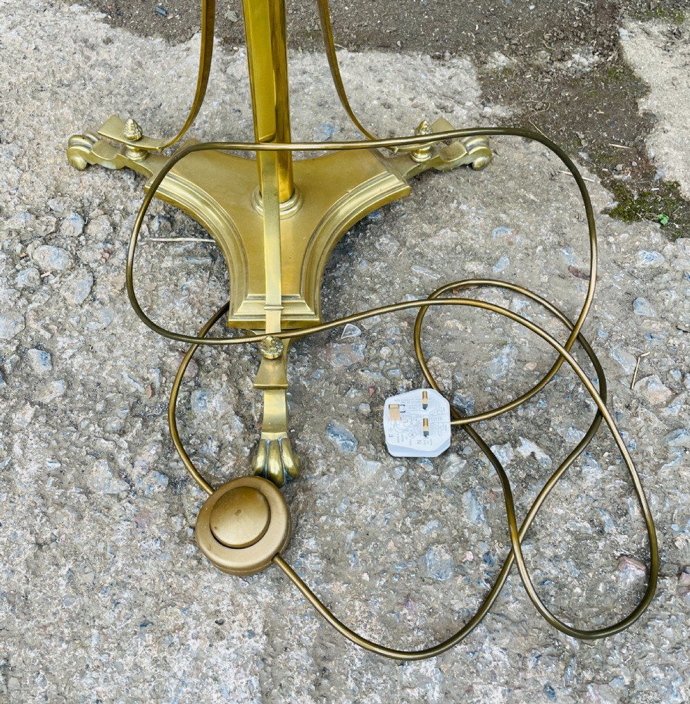 Antique Telescopic Brass Standard Lamp View V