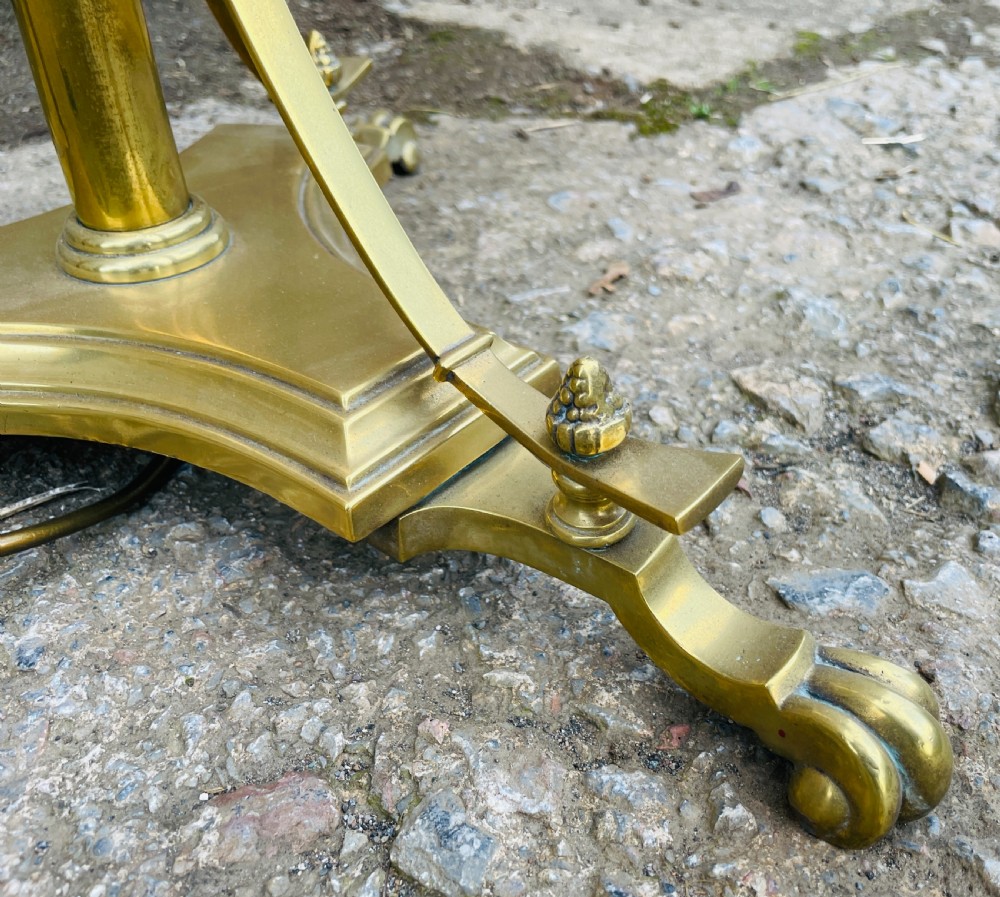 Antique Telescopic Brass Standard Lamp View VII