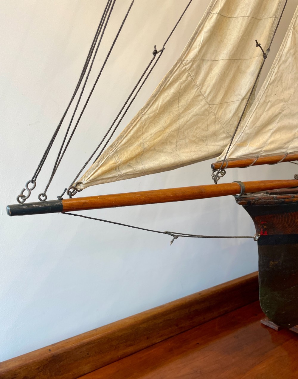 Large Antique Pond Yacht View IX