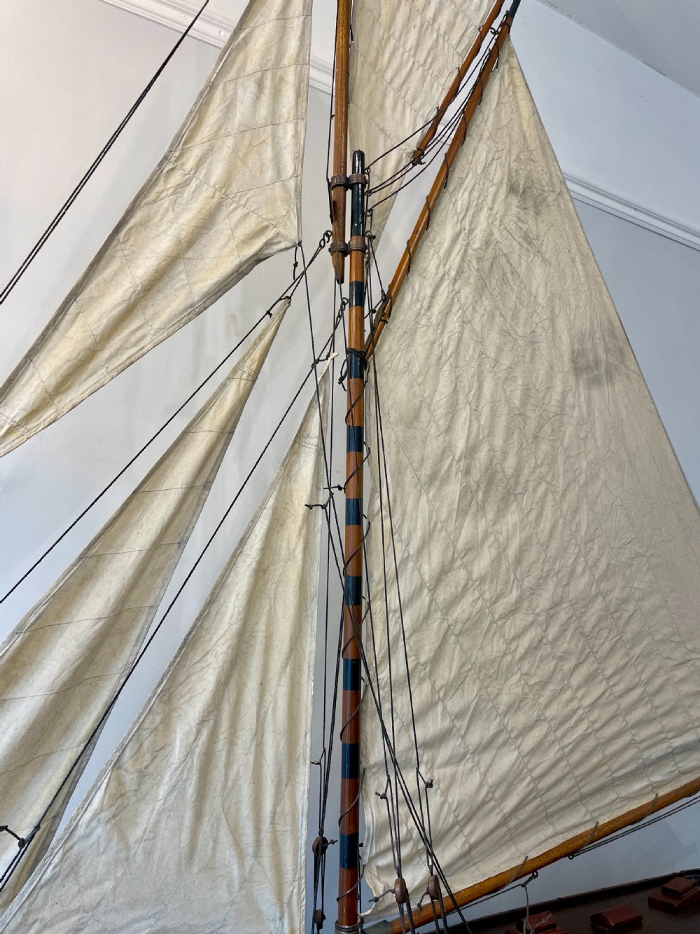 Large Antique Pond Yacht View XI