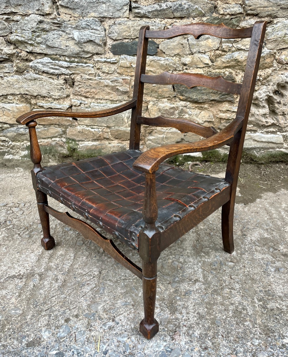 Small Arts and Crafts Oak Chair View V