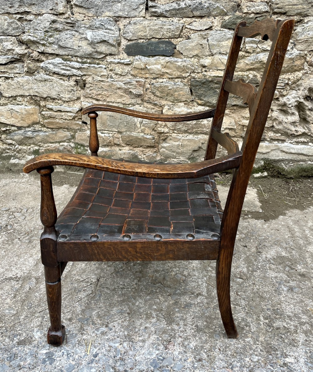 Small Arts and Crafts Oak Chair View VI
