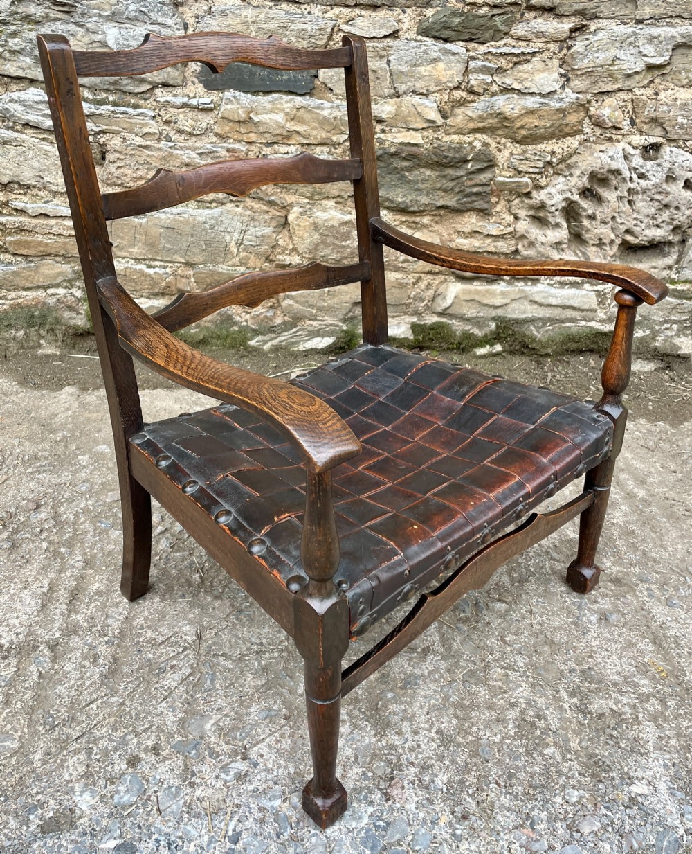 Small Arts and Crafts Oak Chair View XI