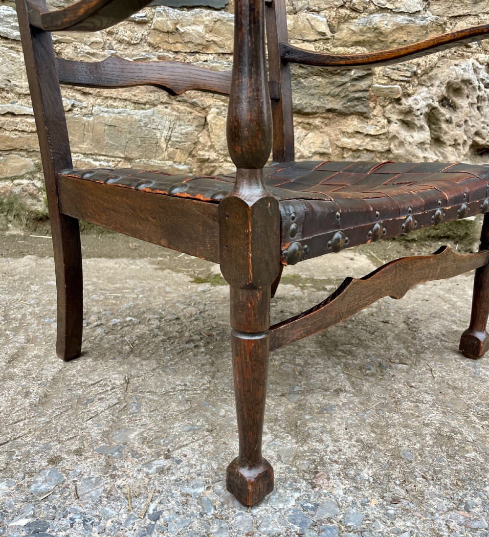 Small Arts and Crafts Oak Chair View XII
