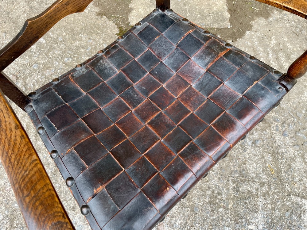 Small Arts and Crafts Oak Chair View XIII