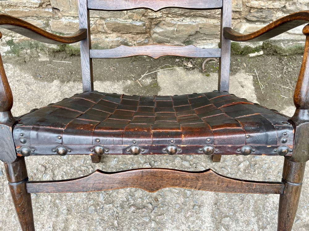 Small Arts and Crafts Oak Chair View XV
