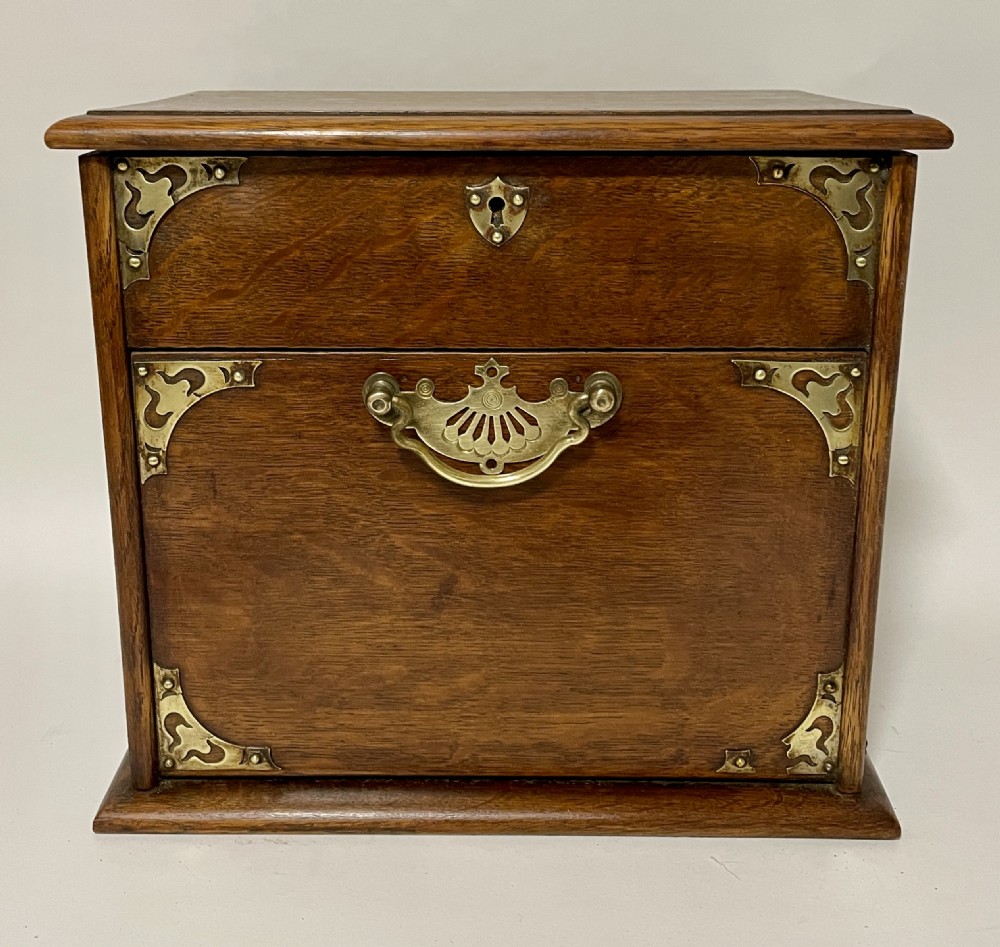 Edwardian Oak Stationery Cabinet