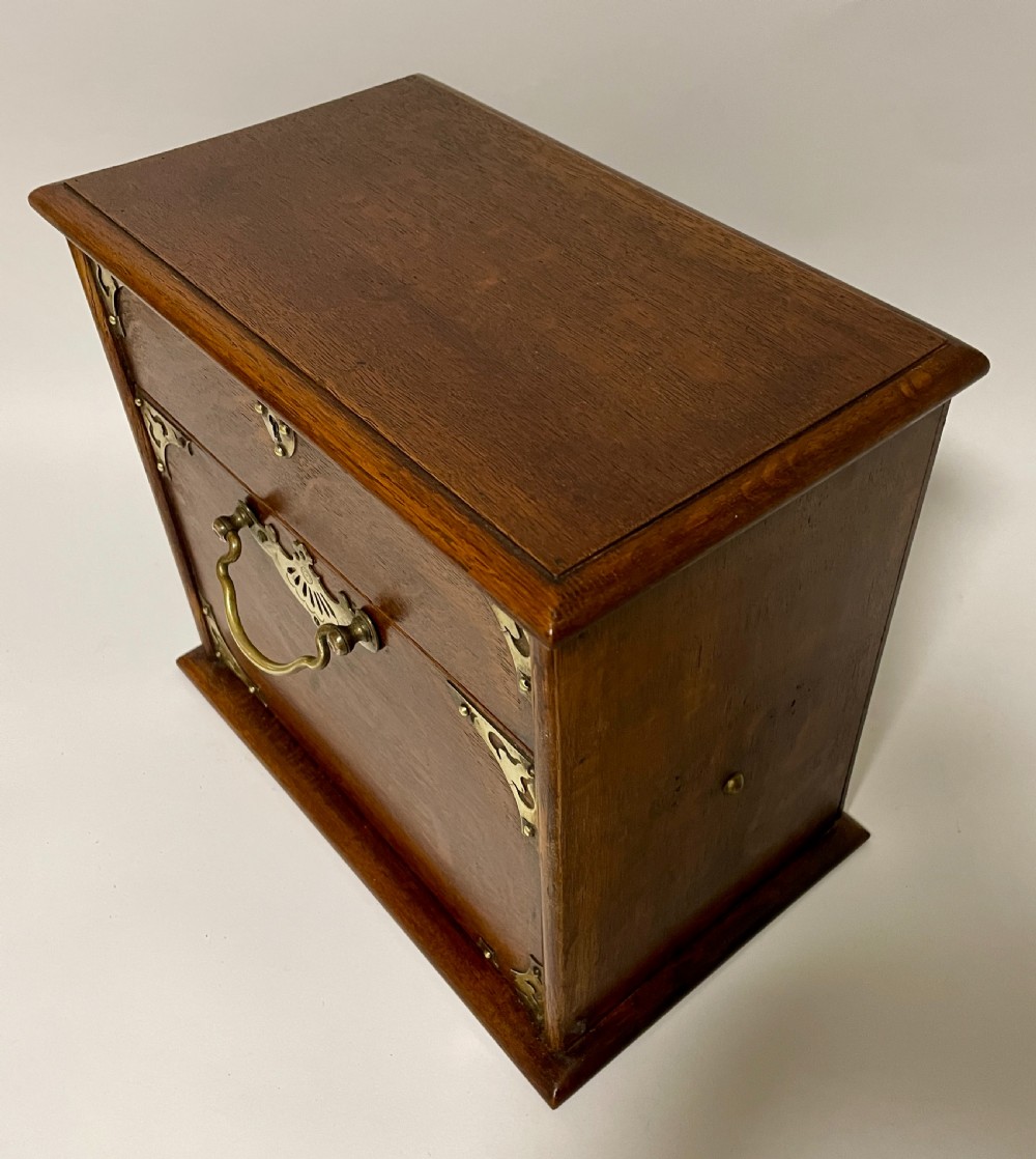 Edwardian Oak Stationery Cabinet View V