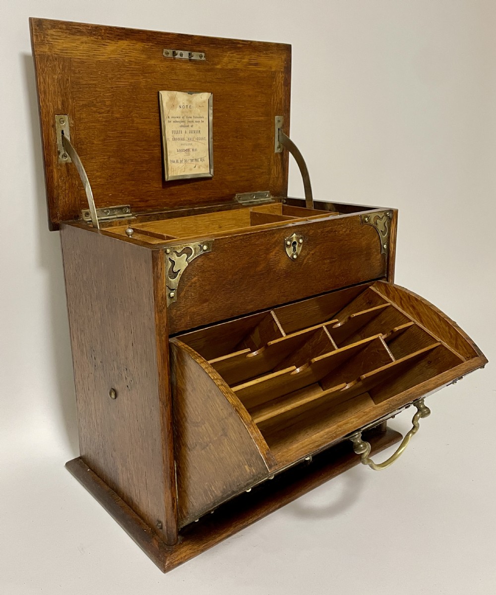 Edwardian Oak Stationery Cabinet View VI