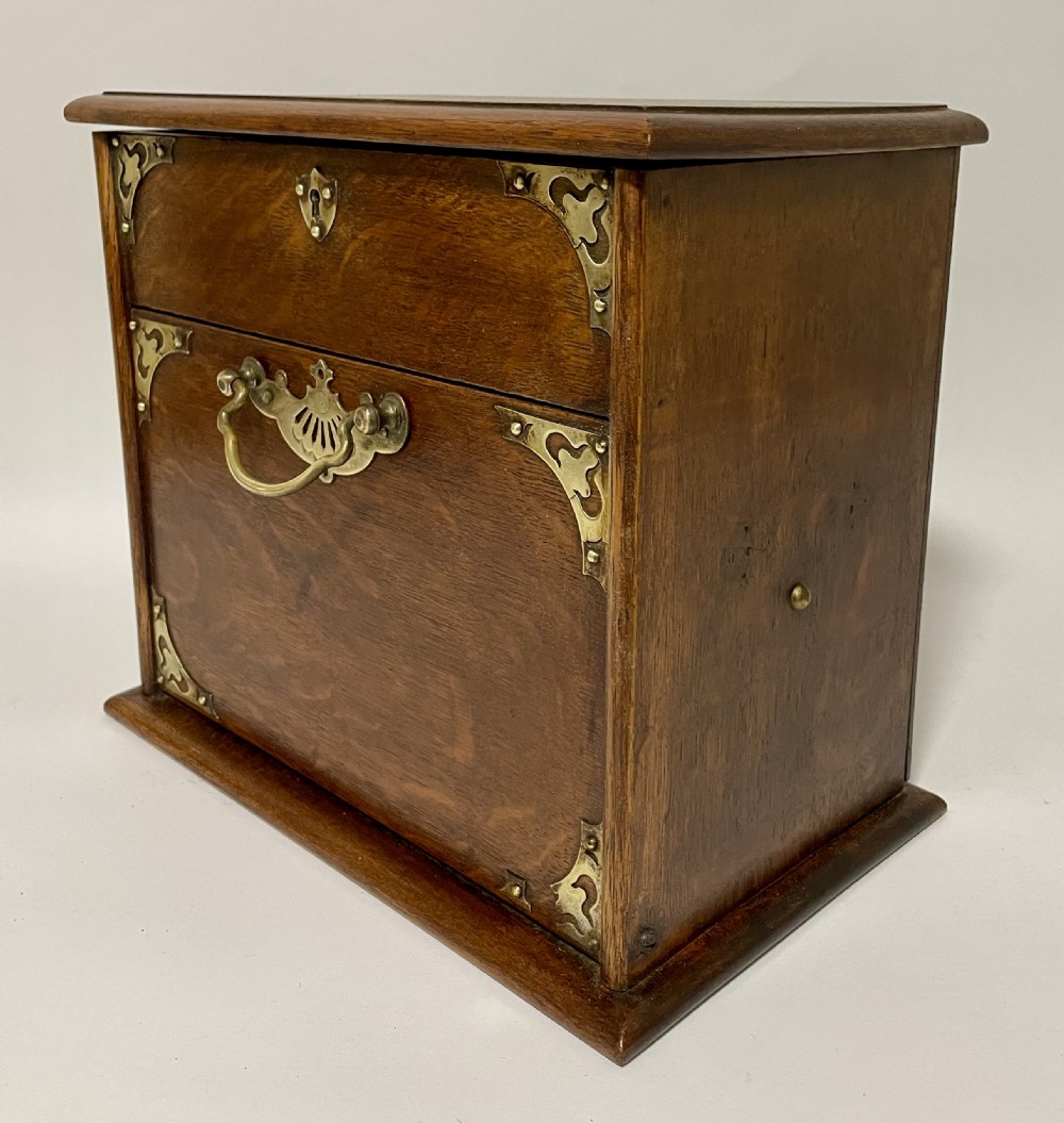 Edwardian Oak Stationery Cabinet View XI