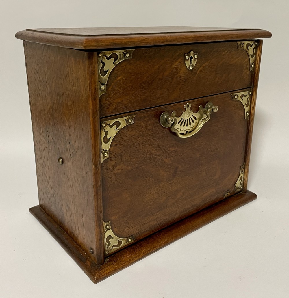 Edwardian Oak Stationery Cabinet View XII