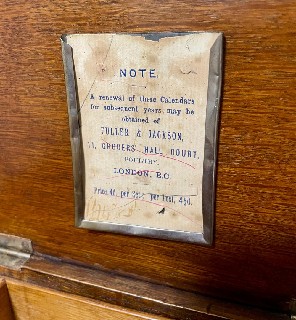 Edwardian Oak Stationery Cabinet View XIV