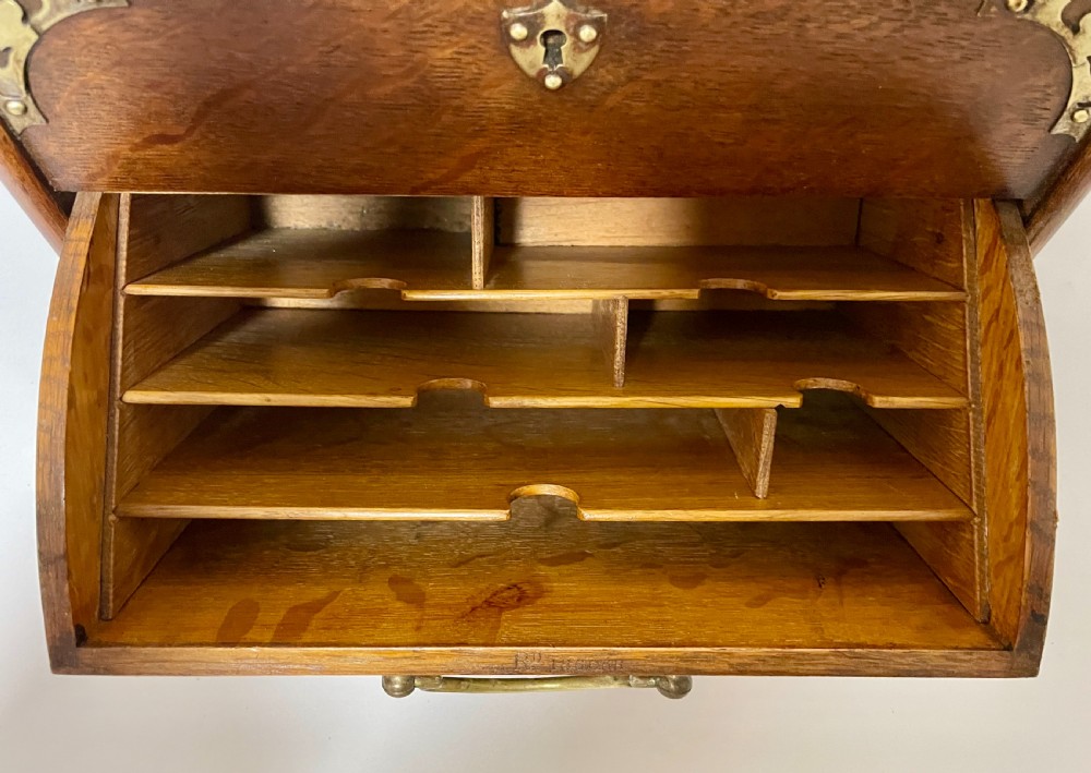 Edwardian Oak Stationery Cabinet View XVI